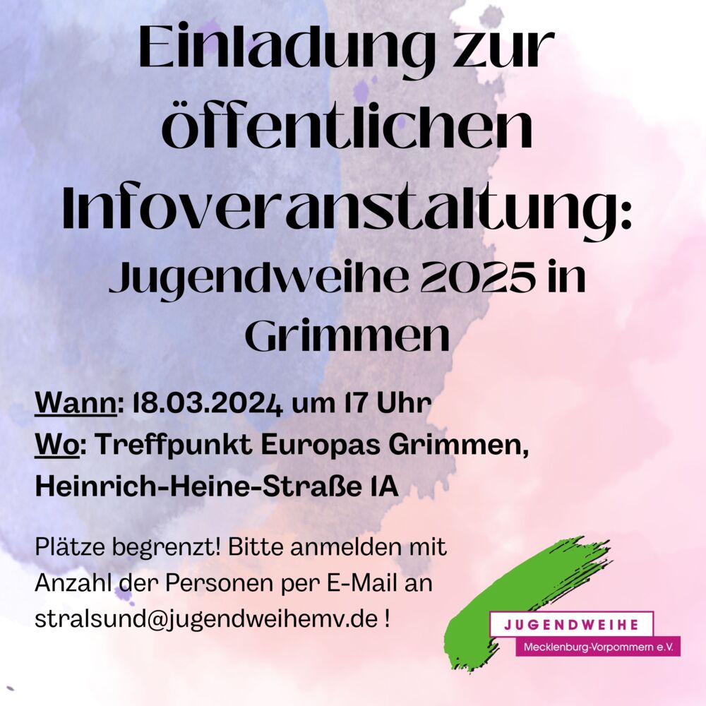 Geschäftsstelle Stralsund - Jugendweihe in MV